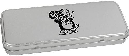 Метална Лидице кутия за канцеларски материали Azeeda Коледен пингвин loops /Кутия за съхранение (TT00188936)