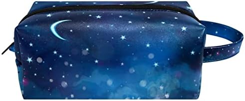 TBOUOBT Козметични чанти, козметични Чанти за жени, Малки Пътни Чанти за Грим, Коледна Зимна Нощ, Звездното Небе