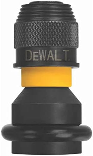 DEWALT DW2298 Адаптер с квадратна глава 1/2 на 1/4 инча с размер на отворите бързо зареждане, Черен