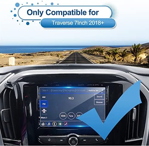 Coleya 2018-2022 2023 Защитно фолио Chevy Traverse за екрана на Chevrolet Traverse (плат L /LS/LT) с 7-инчов сензорен екран, закалено стъкло 2023 Traverse 2023 Аксесоари, Chevy Traverse за дисплея на Traverse 7 инча