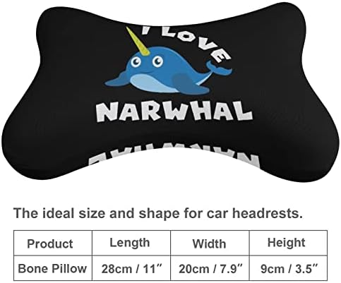 Аз Обичам Автомобилна Възглавница за шията Narwhale, Автомобилна Мека Възглавница За главата с останалите, Възглавница