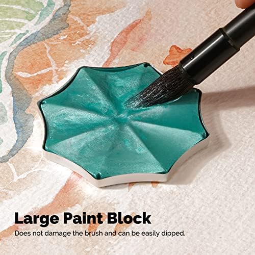 Набор от акварельных бои Arrtx Металик, 8 Ярки Професионални Едноцветни бои с метален Блясък, Художествени Учебни материали
