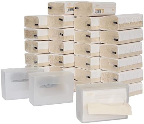 Кърпа за лице DrDirt Bamboo 3 Слоя 110 Листа от 27 Опаковки с 3 Чекмеджета-притежатели и 36 Опаковки за попълване