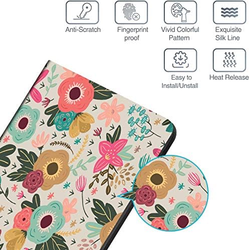 Калъф за новия iPad Air 4 2020, калъф за iPad Air 4-то поколение 10,9 , [Автоматичен режим на заспиване/събуждане], [Вграден държач за моливи] Flowers Series с регулируема стойка, интелиг?
