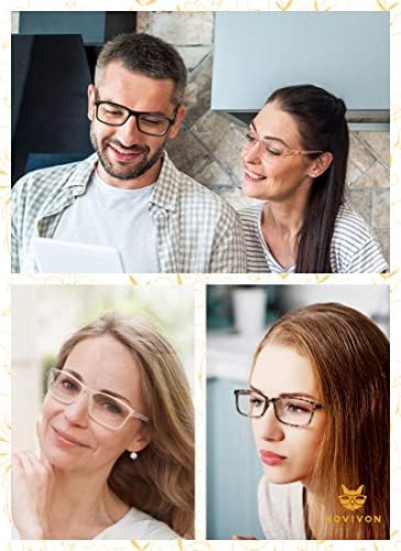 NOVIVON 6-Pack Очила за четене с блокиране на синя светлина за жените и мъжете, Леки Компютърни Очила за четене със