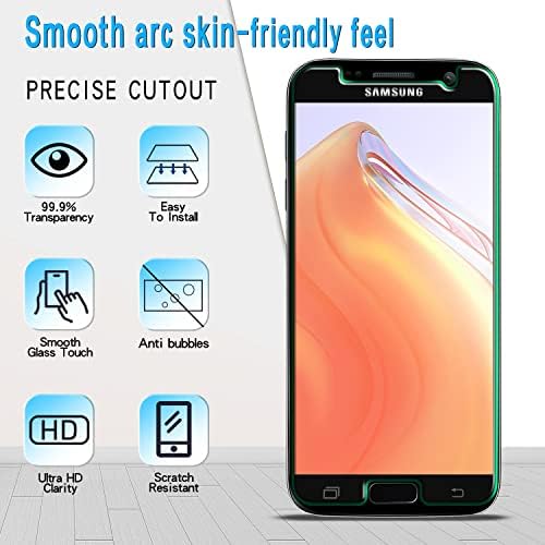 Slanku [3 опаковки] Защитно фолио за дисплея на Samsung Galaxy S7 от закалено стъкло, защита от надраскване, лесен монтаж, издръжливост 9H, без мехурчета