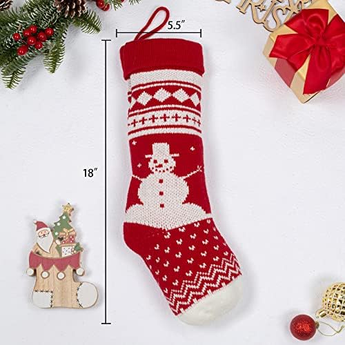 MOSTOP Персонализирани Коледни Чорапи, 18 Инча(А) А) Голям Кабелна Тел, Коледни Чорапи, Чорапи с Елени във формата