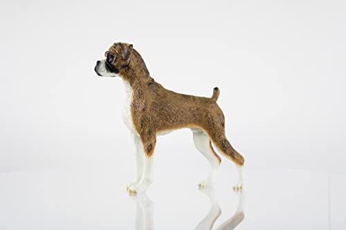Оригинална статуетка на куче, порода Боксер, Тигрови цвят, без прическа (4-5 см)