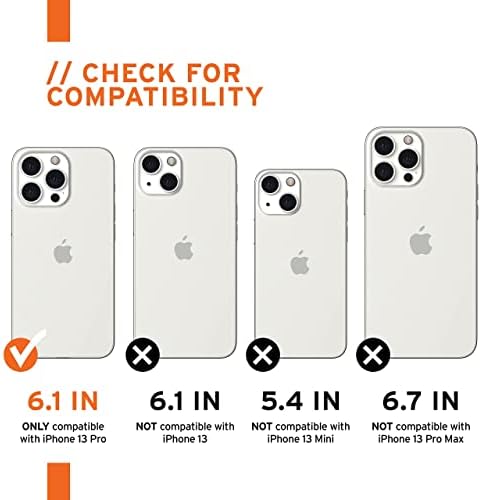 Калъф URBAN ARMOR GEAR UAG за iPhone 13 Pro [6,1-инчов екран] Pathfinder, бял и за iPhone 13 Pro [6,1-инчов екран] Защитен слой