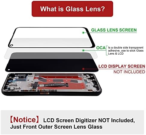 Замяна на обектива на външния панел от стъкло предна екрана SWARK + ЗЗД, който е съвместим с Честта X7 CMA-LX2, CMA-LX1, CMA-LX3 (без LCD екран и сензорен таблет) с комплект за ремонт