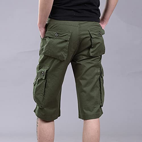 Maiyifu-GJ Мъжки къси Панталони-Карго Свободно намаляване с много джобове, Тактически Улични Къси Панталони, Всекидневни