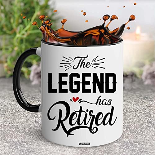 Подаръци WHIDOBE За пенсиониране Чаша За пенсиониране Чаша за пенсиониране Легенда се пенсионирах Чаша за Жени, Мъже Татко