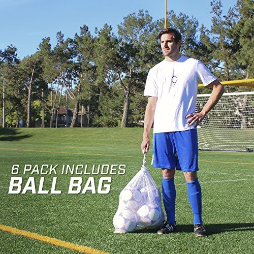 Футболна топка GoSports Premier с помпа Premium - Предлага се под формата на отделни топки или 6 опаковки -