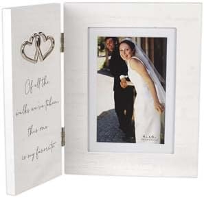 Сватбена рамка за снимки Malden International Designs 4x6 на панти с Сантиментални метална стена От всички изминати нас