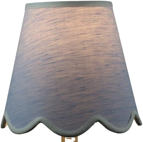 Upgradelights 8-Инчов Бельо Лампа във формата на морски миди сен жак в стил Империя (син Chambre)