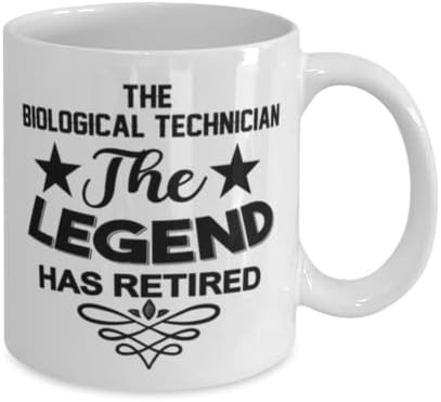 Чаша Биотехнология, Легендата се пенсионирах, Нови Уникални Идеи за Подаръци за Биотехнология, Чаена Чаша, Чаена Чаша Бял