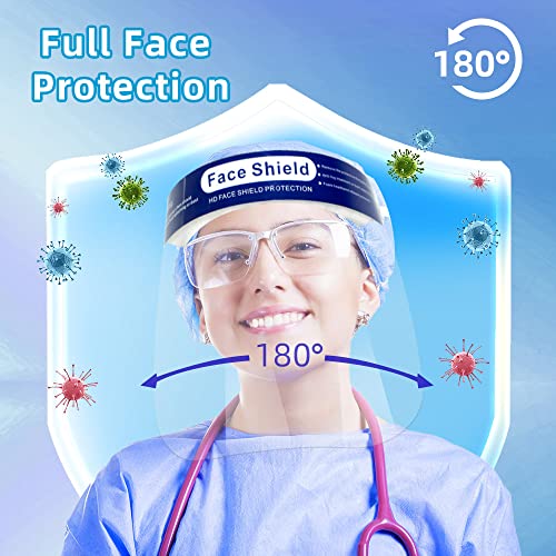 200 БР Пластмасова Прозрачна Защитна Маска За Лице Против Замъгляване Защитна Маска За Лицето, Защитни Щитове за Ежедневна