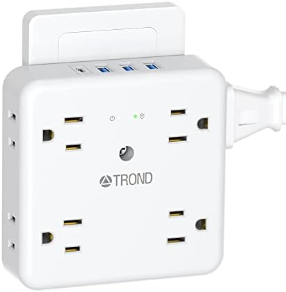 Мрежов филтър за удължител контакти, Мультиразъемная изход TROND с 4 USB порта (1 USB C), Удължител с няколко съединители