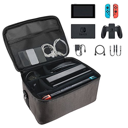 Калъф за Nintendo Switch, наплечная чанта Kindax Switch за пътуване, в която има достатъчно място за носене на