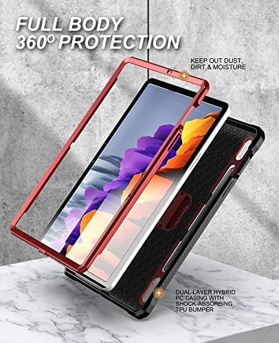 защитен калъф за таблет Калъф е Съвместим с Samsung Galaxy Tab S8 /Tab S7 11 инча (модел SM-X700/X706/T870/T875/T876B)-Сверхпрочный