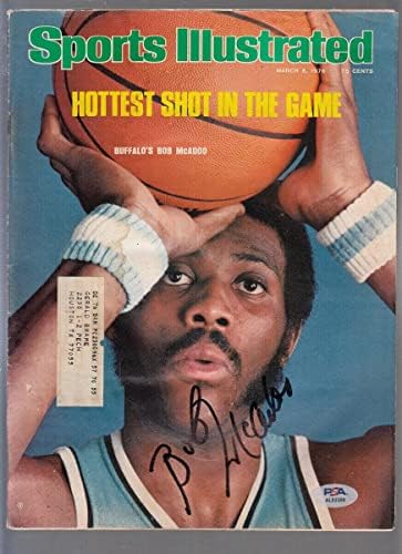 Боб Макаду е подписал 1976 Sports Illustrated 3/8 С автограф на ABA Buffalo PSA / ДНК - Списания НБА с автограф