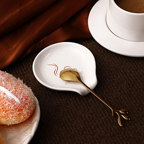 Поставка за кафе лъжици SANFERGE - Керамични Титуляр за лъжички за декор на кухненски шкафове, Забавни Аксесоари