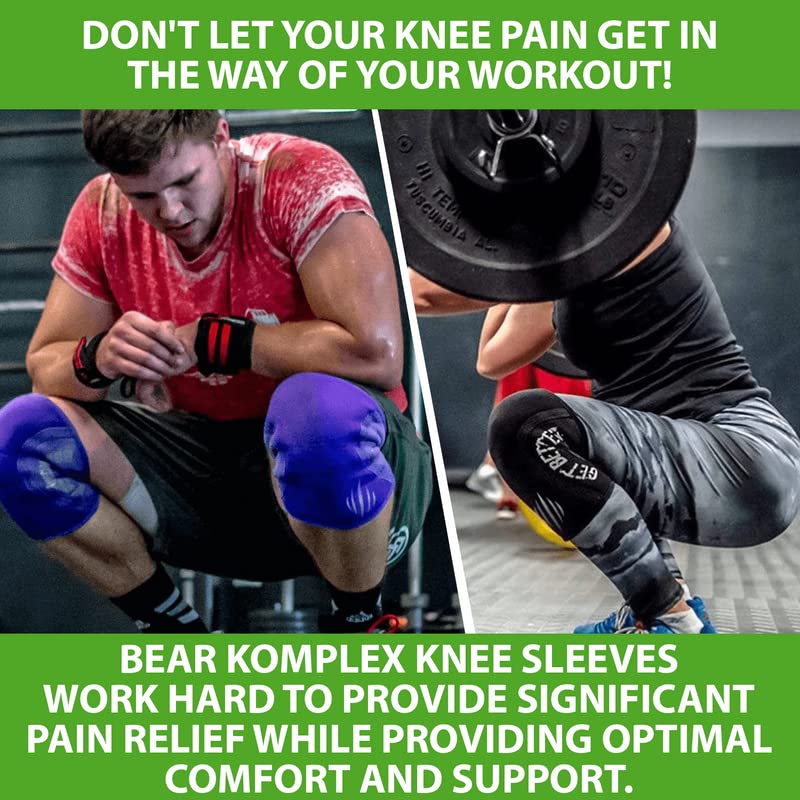 Компресия коленете Bear CompleX Двойка - Комфорт, ефективна поддръжка на коляното за тренировки, тичане, коремни преси, нападки и набирания - бамбуковое влакна с дебелина