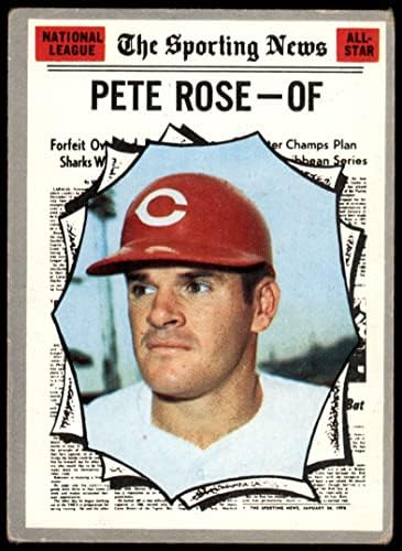 1970 Topps # 458 All-Star Пийт Роуз Синсинати Редс (Бейзболна картичка) хубаво червено