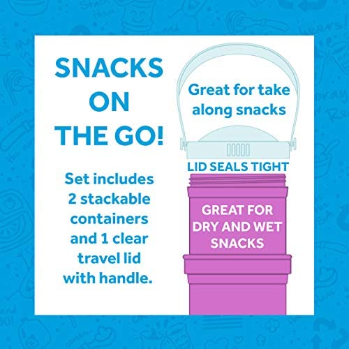 Контейнери за съхранение на храна Re Play 2pk Snack Stack за бебета, малки деца и за по-малките деца, изработени от почти неразрушаемого рециклирани полиетилен с висока плътн