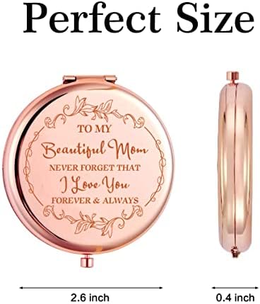Компактно Огледало от Розово Злато NC обичам Те, мамо, Забавни Уникални Подаръци за Жени за Рожден Ден, Подаръци