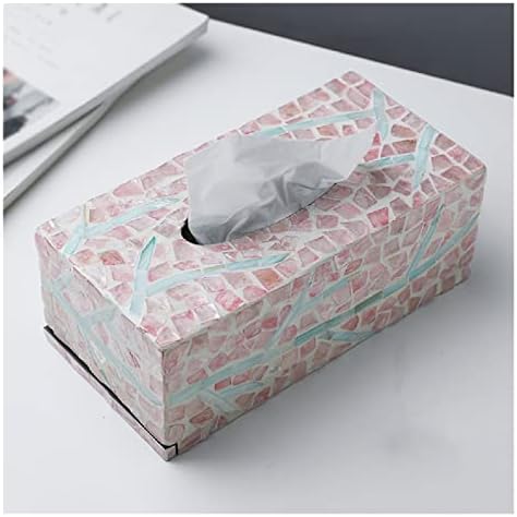 Кутия за салфетки във формата на миди, Рисувана Държач за Кърпички, Настолна Кутия за съхранение на Салфетки, Декорация на Хола (Цвят: A размер