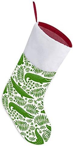 WEEDKEYCAT Забавни Коледни Чорапи от Крокодилска кожа, Коледни Окачени Чорапи, Бижута за Семеен Домашен интериор, Един размер