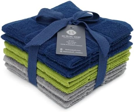 Махровая кърпа за миене на съдове Mellow Баба от памук, обикновени, 6 опаковки с размери 12 x 12 см, Супер