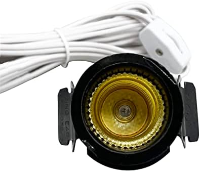 Сменяеми кабела на лампата National Artcraft® 8' Бял цвят с гнездо за sconces свещ и въртящ се превключвател (Pkg/1)