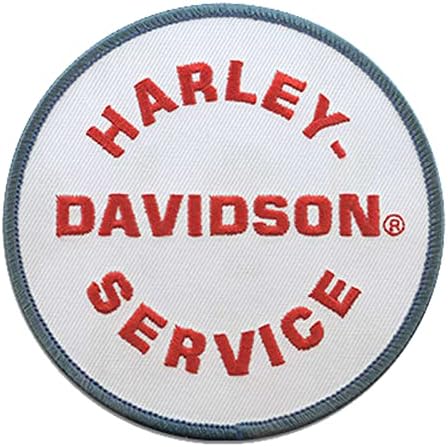 Харлей-Дейвидсън 4 инча. Бродирани Оригиналната Нашивка с Емблемата на Услугата - Бял