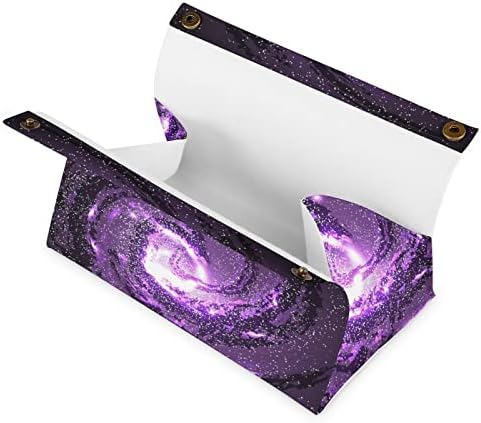 Лилави Galaxy Мъглявината Космос Капак Кутии За Салфетки От Изкуствена Кожа Притежателя Кутии За Салфетки Правоъгълен