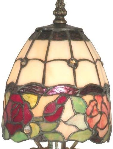 Настолна лампа Dale Тифани TA70711 Enid, Лампион от антични Месинг и художествено стъкло, 16,00x5,75x5,75