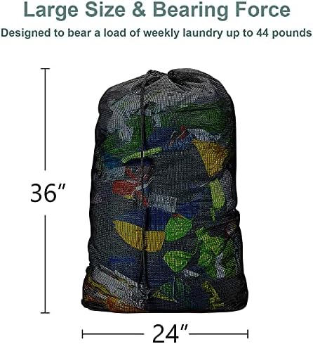 Чанта за дрехи Dalykate с плечевыми ремъци и Мрежесто джоб и Мрежести опаковки за бельо 3 опаковки, комплект от 2 теми