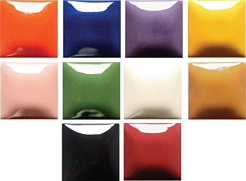 Комплект от 10 Цвята керамични подглазурной боя за глина, зелена съдове или супа различни цветове в буркани по 2 унции с