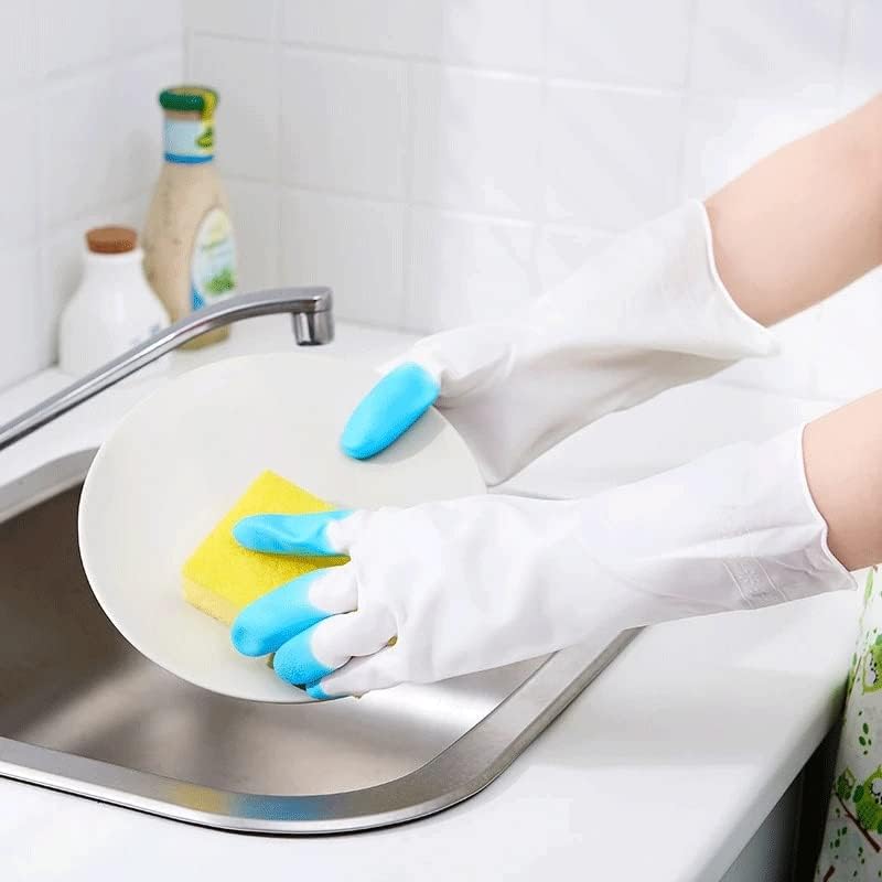Ръкавици за миене на съдове с чисти с върховете на пръстите си, Водоустойчив Дрехи за пране, Ръкавици за работа у дома,