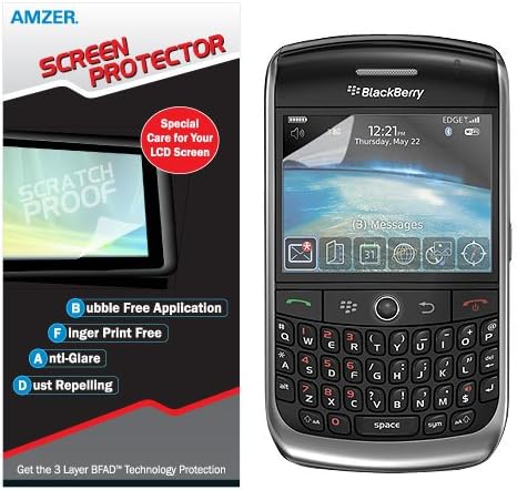 Защитно фолио Amzer Super Clear с Кърпа за почистване на екрана за BlackBerry Curve 8900