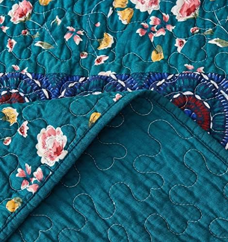 Комплект спално бельо DaDa в стил мозайка с бохемски гарденией и цветен модел в стил мозайка - Памучен легло с полевыми цветя Земни тонове - бутер и в ботаническата ст?