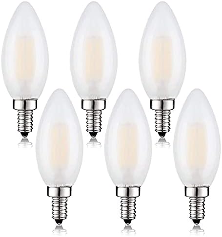 Лампа-Канделябр E12 4000 K Неутрално-Бяла Led Лампа E12 с регулируема яркост, Еквивалентна електрическата крушка на Едисон