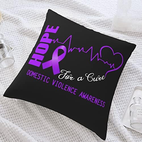Калъфки KADEUX за информиране за домашно насилие 18x18 Цолови Калъфки За възглавници Поставяне на Квадратна Калъфка
