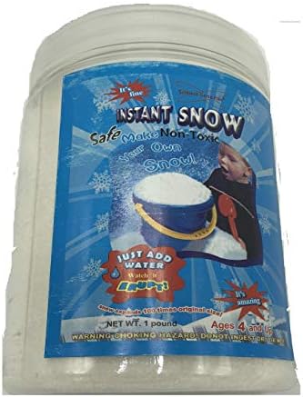Быстрорастворимый изкуствен сняг на прах – 8 литра - Идеално за партита, зимни орнаменти, рождени Дни и научни игри