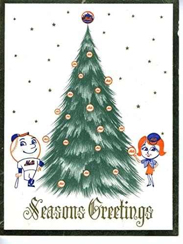 Джоан Payson, Собственикът на Метс, Подписа Автограф на Коледното пощенска картичка от 1960 г.