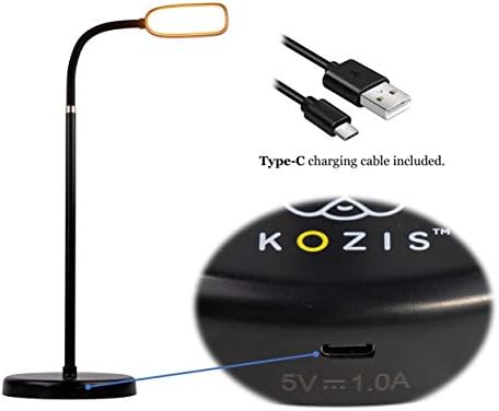 KOZIS Безжична Гъвкава Акумулаторна лампа Type-C |2-в-1 Дъска Подови Адаптивни | 3 Цвят С Регулируема Гъши Гърло|Бесступенчатое