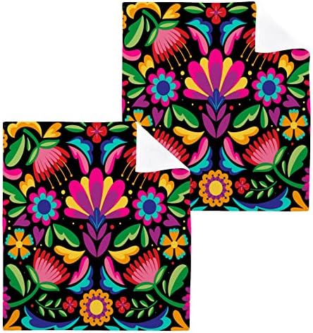 Мексиканска Цвете Гъба 12x12 инча, Комплект от 6 Опаковки, Впитывающее Памучни Кърпи, Квадратни Кърпи За Кухненски Съдове