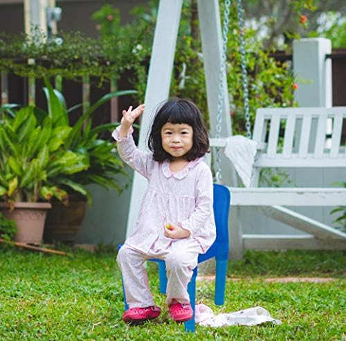Пластмасови детски столове за училища, детска градина, у дома, на закрито и открито - Комплект от 2 стола за по-малките