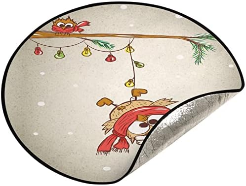 Подложка за Коледно visesunny, Коледни Големи и Малки Сови В Бранша, Подложка За Влакчета за Дърво, Защита на Пол, Впитывающий